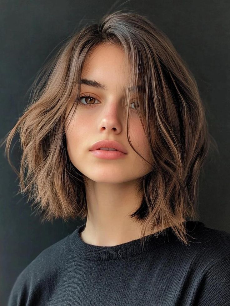 Classic bob for oval face shape