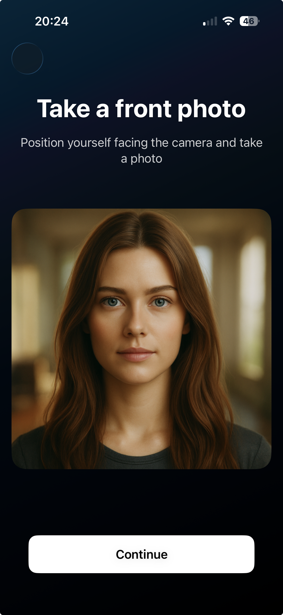 AI analyzing face shape